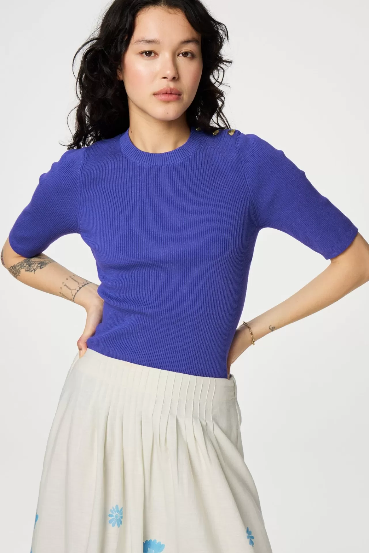 Fabienne Chapot Lillian Slim Short Sleeve Pullover* Truien & Vesten