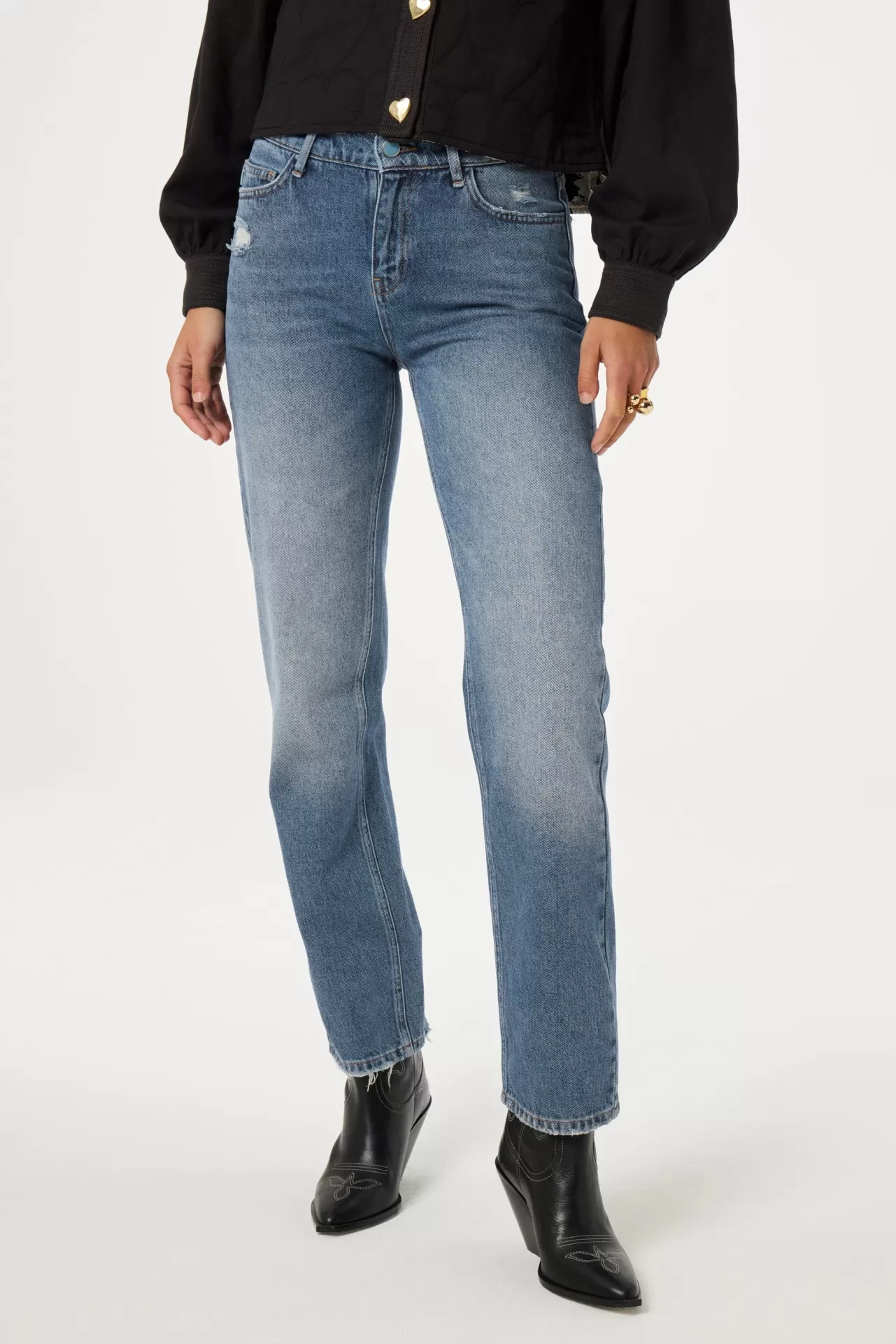 Fabienne Chapot Marie Straight Low-rise Jeans* Denim